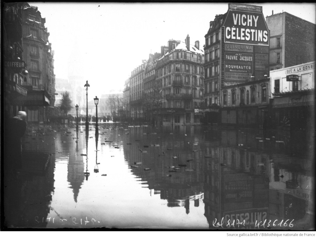 images de la crue de la Seine de 1910 dans le 12ème arrondissement de Paris